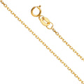 14K Yellow Gold Oval Angled D.C. Cable 1.2mm Chain - CH-0558