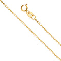 14K Yellow Gold Oval Angled D.C. Cable 0.9mm Chain - CH-0559