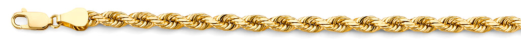 14K Yellow Gold Solid Solid Regular Rope D.C. 6.4mm Chain - CH-0583