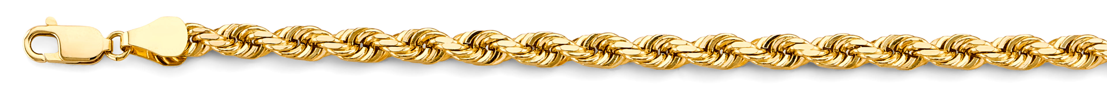 14K Yellow Gold Solid Solid Regular Rope D.C. 6.4mm Chain - CH-0583