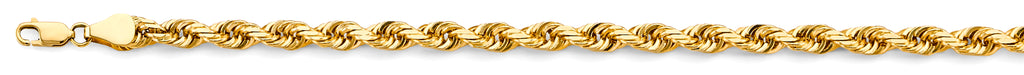 14K Yellow Gold Solid Solid Regular Rope D.C. 5.6mm Chain - CH-0584