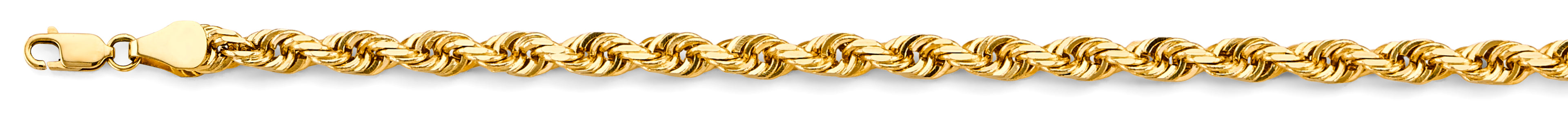 14K Yellow Gold Solid Solid Regular Rope D.C. 5.6mm Chain - CH-0584