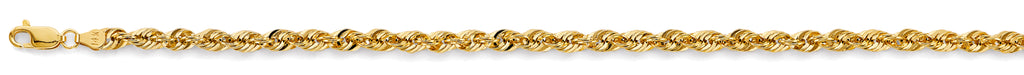 14K Yellow Gold Hollow Hollow Super Light French Rope D.C. 4.3mm Chain - CH-0586