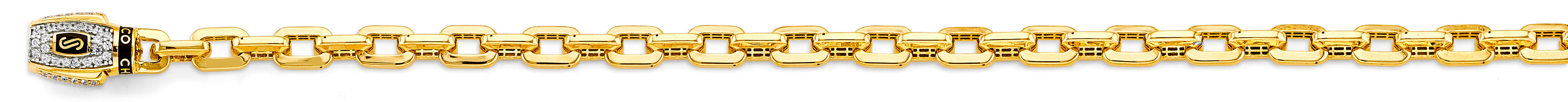 14K Yellow Gold Hollow Assorted Hollow Fancy 6mm Chain - CH-0596