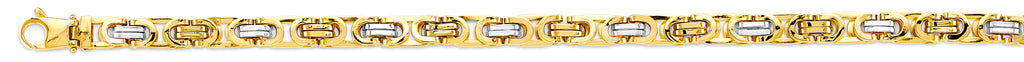 14K Yellow Gold Hollow Assorted Hollow Fancy 6.5mm Chain - CH-0598