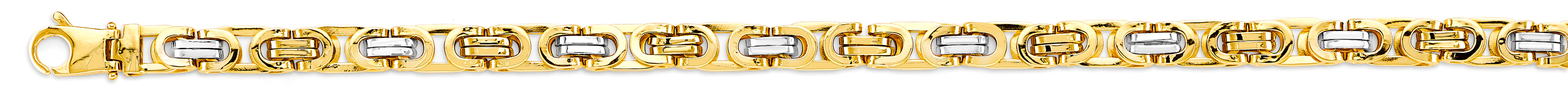 14K Yellow Gold Hollow Assorted Hollow Fancy 6.5mm Chain - CH-0598