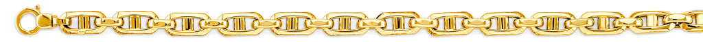 14K Yellow Gold Hollow Assorted Hollow Fancy 7.2mm Chain - CH-0599