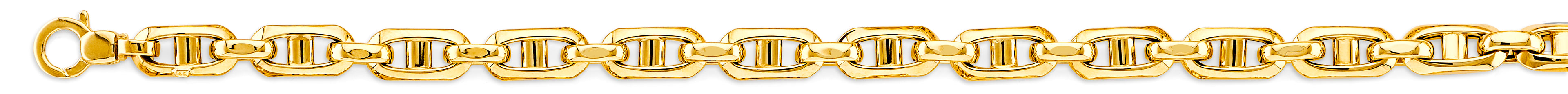 14K Yellow Gold Hollow Assorted Hollow Fancy 7.2mm Chain - CH-0599