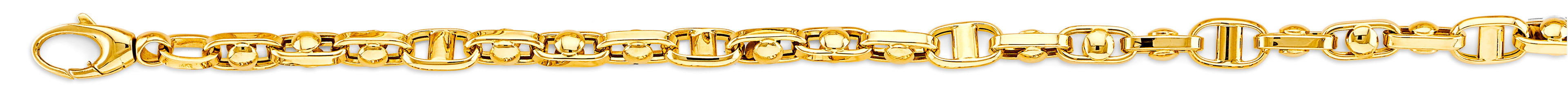 14K Yellow Gold Hollow Assorted Hollow Fancy 5.3mm Chain - CH-0600