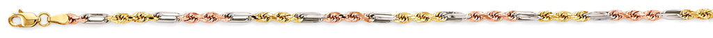 14K Yellow Gold Hollow Hollow Figaro Rope 2.8mm Chain - CH-0606