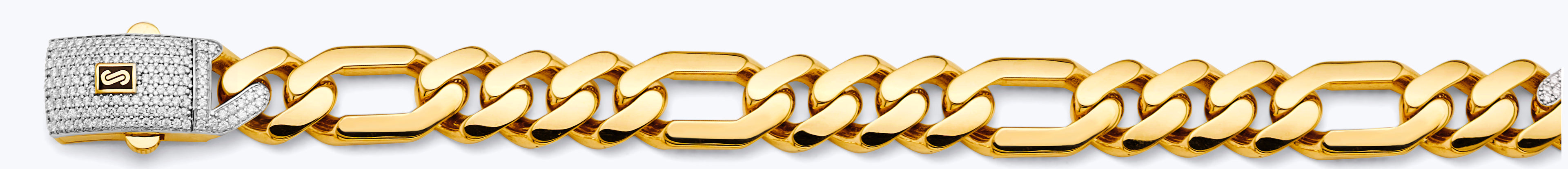 14K Yellow Gold Hollow Monaco 13.5mm Chain - CH-0608