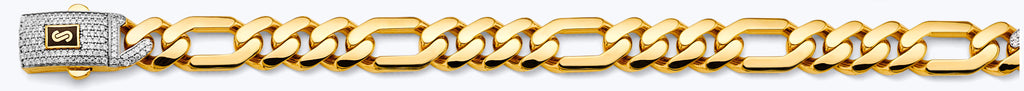 14K Yellow Gold Hollow Monaco 11.5mm Chain - CH-0609