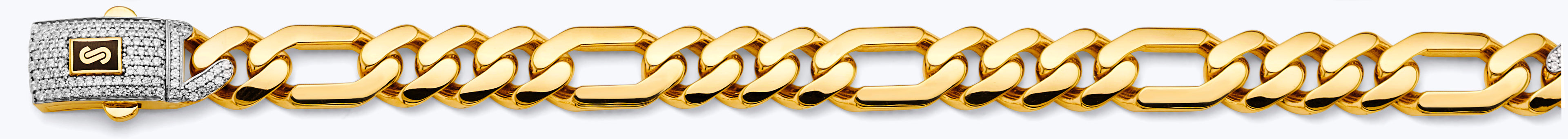 14K Yellow Gold Hollow Monaco 11.5mm Chain - CH-0609