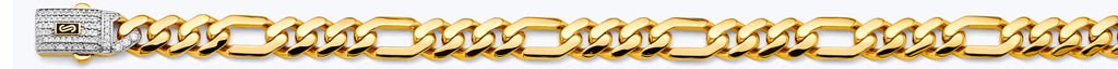 14K Yellow Gold Hollow Monaco 8mm Chain - CH-0611