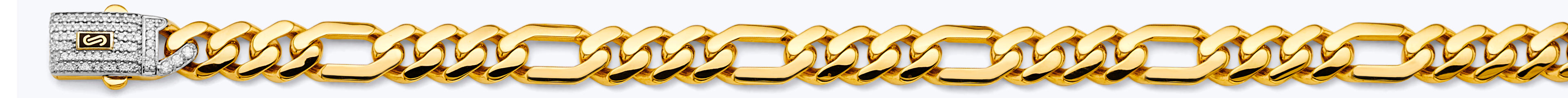 14K Yellow Gold Hollow Monaco 8mm Chain - CH-0611