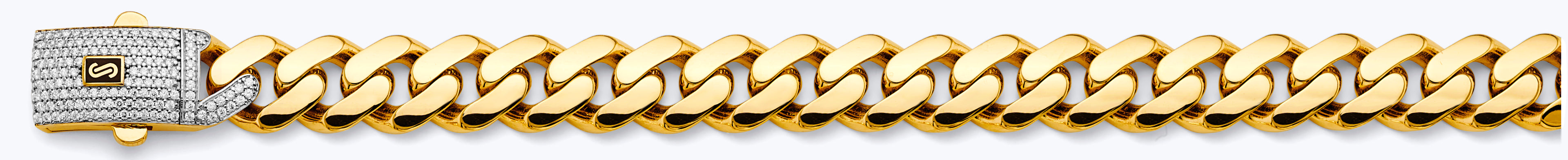 14K Yellow Gold Hollow Monaco 13.5mm Chain - CH-0612
