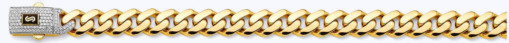 14K Yellow Gold Hollow Monaco 11.5mm Chain - CH-0613