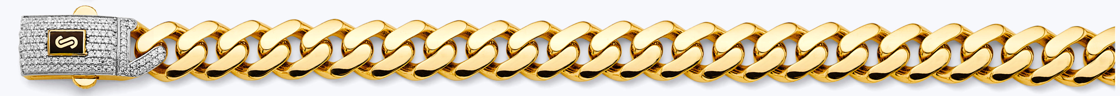 14K Yellow Gold Hollow Monaco 11.5mm Chain - CH-0613