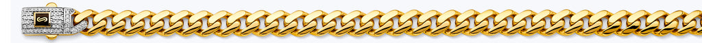 14K Yellow Gold Hollow Monaco 8mm Chain - CH-0615