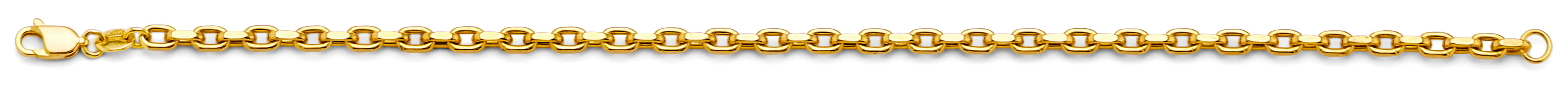 14K Yellow Gold Rolo Cable 2.7mm Chain - CH-0626