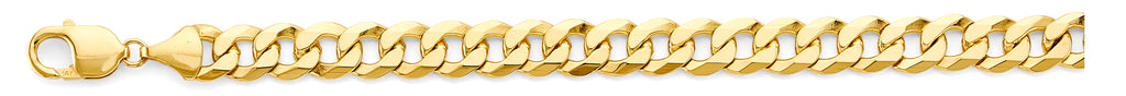 14K Yellow Gold Flat Bevelled Curb 10mm Chain - CH-0631