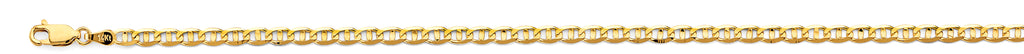 14K Yellow Gold Mariner Concave Light D.C. 3.5mm Chain - CH-0635