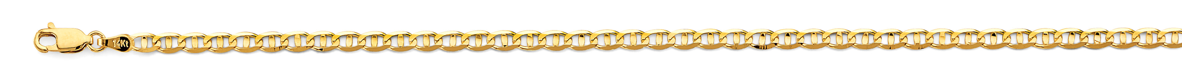 14K Yellow Gold Mariner Concave Light D.C. 3.5mm Chain - CH-0635