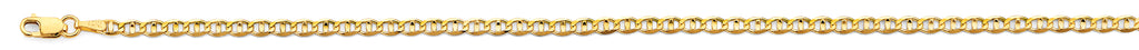14K Yellow Gold Mariner Concave Light D.C. 2.9mm Chain - CH-0636