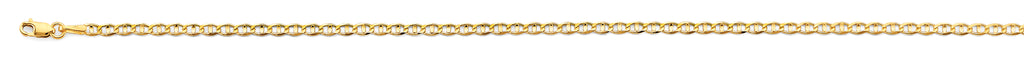 14K Yellow Gold Mariner Concave Light D.C. 2.6mm Chain - CH-0637