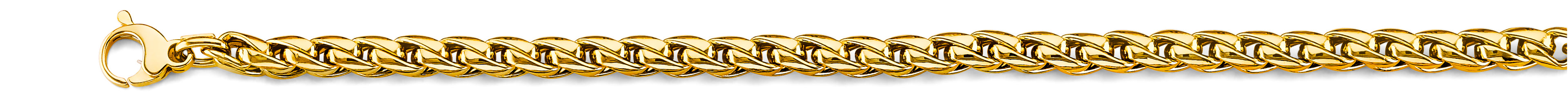 14K Yellow Gold Hollow Assorted Hollow Fancy Chains 5mm Chain - CH-0646