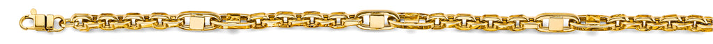 14K Yellow Gold Hollow Assorted Hollow Fancy Chains 5.2mm Chain - CH-0649