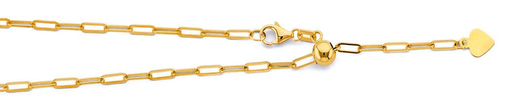 14K Yellow Gold Adjustable Chain & Necklaces Chain - CH663