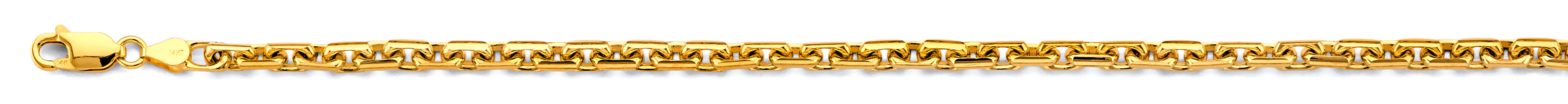 14K Yellow Gold Solid Assorted Solid Fancy Chains 3.5mm Chain - CH-0665