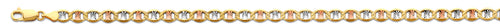 14K Tri Color Gold 3 Color Mariner with Star D.C. 5.4mm Chain - CH-0667