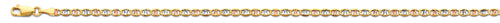 14K Tri Color Gold 3 Color Mariner with Star D.C. 3.1mm Chain - CH-0669