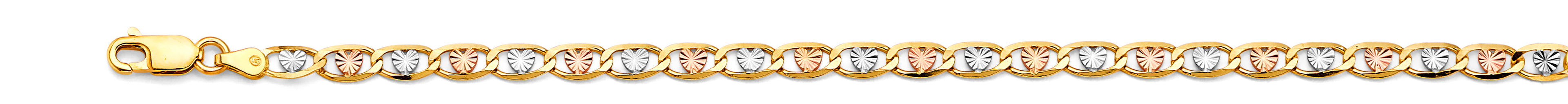 14K Yellow Gold Assorted Valentinos & Mariners 4.2mm Chain - CH-0672