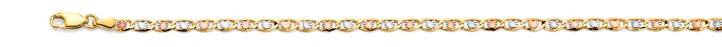 14K Yellow Gold Assorted Valentinos & Mariners 3.2mm Chain - CH-0673