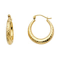14K Yellow Gold Ball, 3 Color & Fancy Earring - ER12
