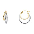 14K Yellow Gold Basic & Fancy Hoop Earring - ER15