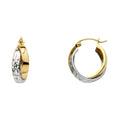 14K Tri Color Ball, 3 Color & Fancy Earring - ER17