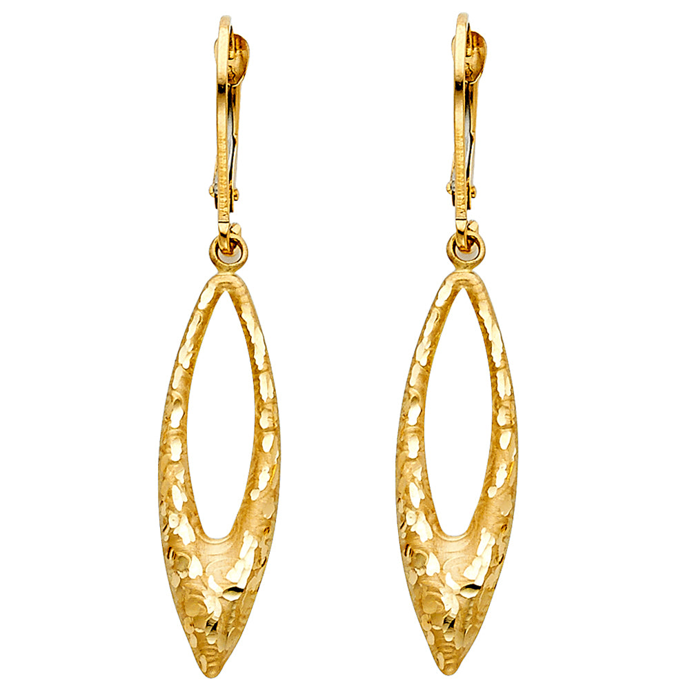 14K Yellow Gold Hanging Earring - ER22