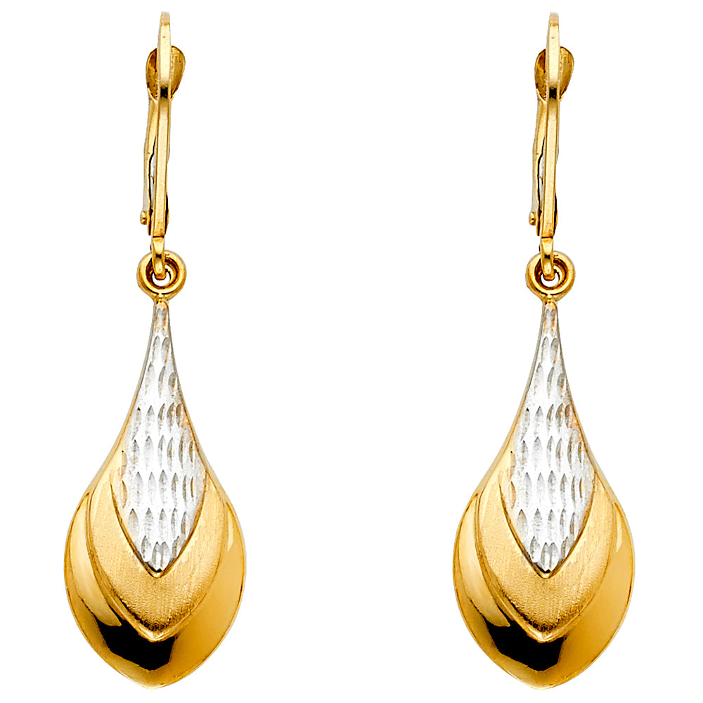 14K Yellow Gold Hanging Earring - ER23