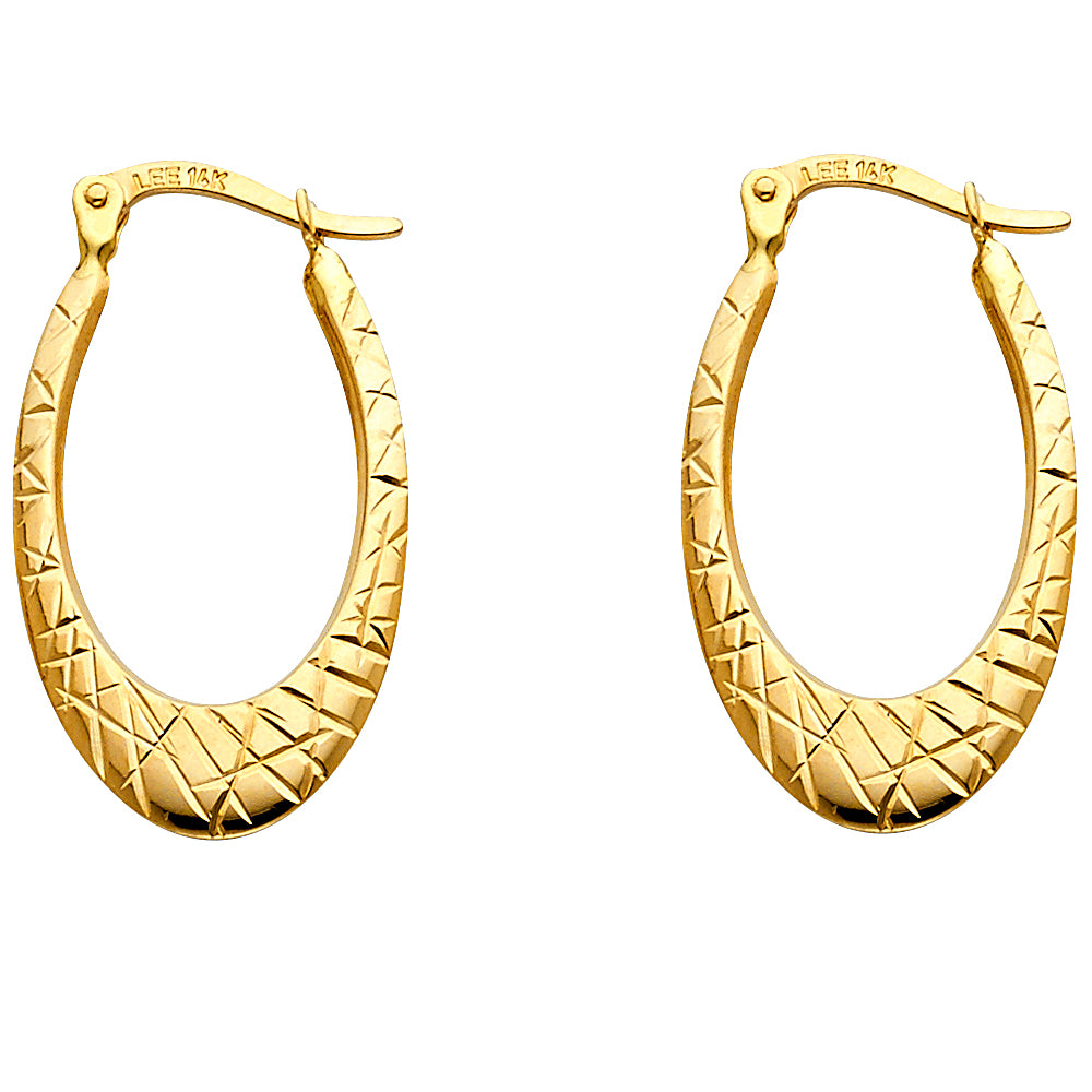 14K Yellow Gold Hanging Earring - ER26