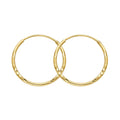 14K Yellow Gold Basic & Fancy Hoop Earring - ER31