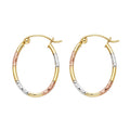 14K Yellow Gold Basic & Fancy Hoop Earring - ER36