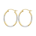 14K Yellow Gold Basic & Fancy Hoop Earring - ER38