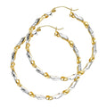 14K Yellow Gold Basic & Fancy Hoop Earring - ER61