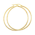 14K Yellow Gold Basic & Fancy Hoop Earring 2mm - ER69