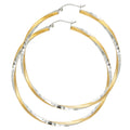 14K Yellow Gold Basic & Fancy Hoop Earring 2.5mm - ER88