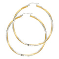 14K Yellow Gold Basic & Fancy Hoop Earring 2.5mm - ER89